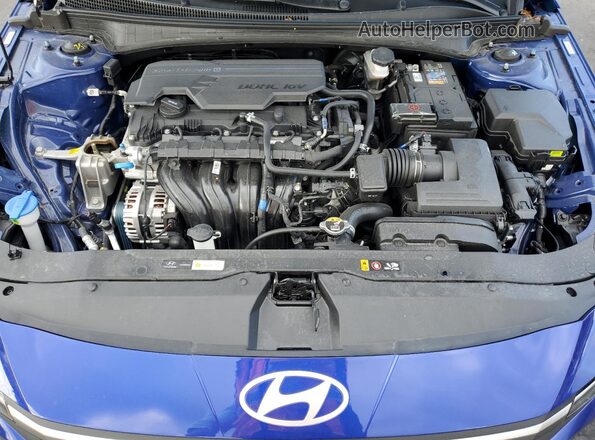 KMHLL4DG0SU033641 2025 HYUNDAI ELANTRA Blue Engine compartment view