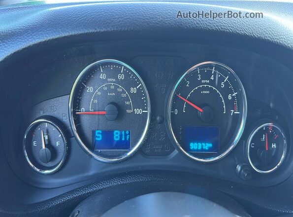 1C4BJWFG2GL182208 2016 JEEP WRANGLER Red ხელსაწყოთა პანელის ხედი