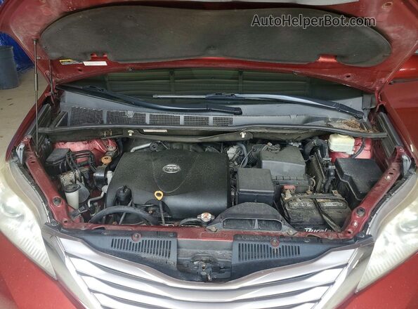 5TDDZ3DC2HS173332 2017 TOYOTA SIENNA Red VIN კოდის სტიკერის ხედი