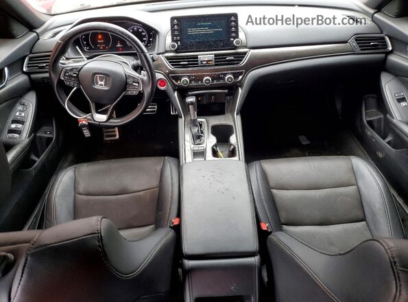 1HGCV1F38KA110007 2019 HONDA ACCORD Red ხელსაწყოთა პანელის ხედი