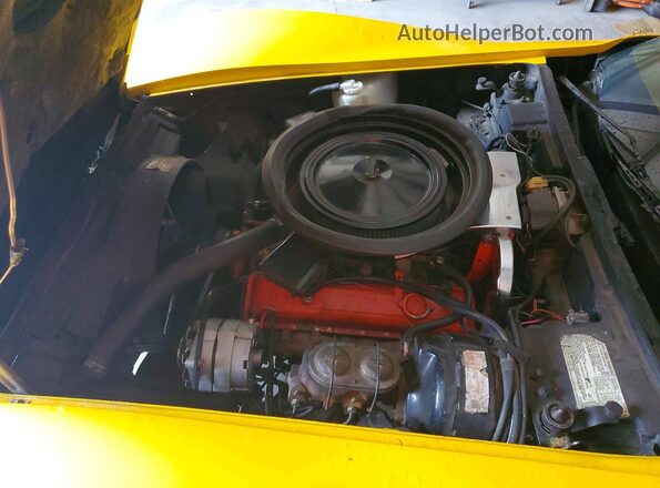 1Z37J3S413935 1973 CHEVROLET CORVETTE Yellow Vista interior trasera