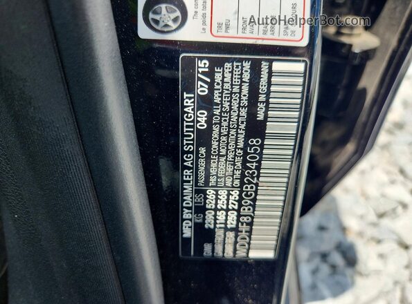 WDDHF8JB9GB234058 2016 MERCEDES-BENZ E Black VIN կոդի պիտակի տեսք