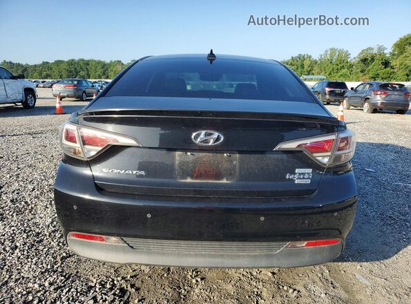 KMHE54L23GA021470 2016 HYUNDAI SONATA Black Вид салону спереду