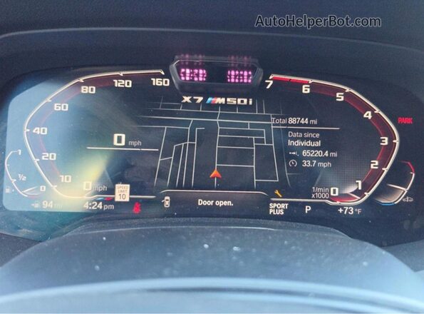 5UXCX6C02N9K13685 2022 BMW X7 Черный Вид панели приборов