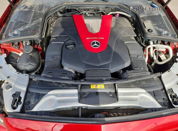 WDDWJ6EB8JF671327 2018 MERCEDES-BENZ C Red Widok komory silnika