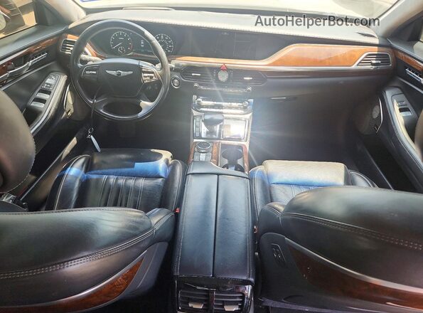 KMHG34JA8HU030593 2017 GENESIS G90 Black Widok zestawu wskaźników