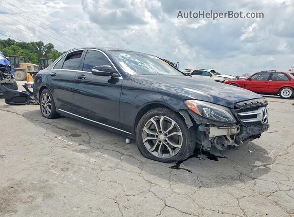 55SWF4KB0GU142213 2016 MERCEDES-BENZ C Черный Передняя правая четверть