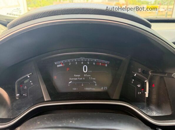 7FARW1H88KE024562 2019 HONDA CR-V Gray Widok zestawu wskaźników