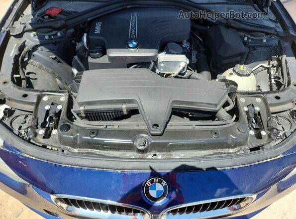 WBA8E1G5XGNT99425 2016 BMW 3 SERIES Blue Vista del compartimento del motor