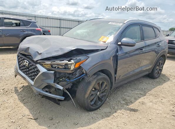KM8J33A48MU326055 2021 HYUNDAI TUCSON Gray Rear left