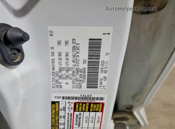 5TFLA5DA6PX084496 2023 TOYOTA TUNDRA White VIN კოდის სტიკერის ხედი