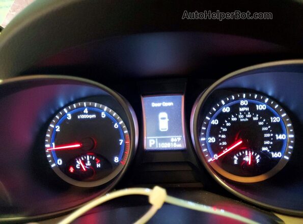 5XYZTDLB9GG326144 2016 HYUNDAI SANTA Burgundy Widok tylnych siedzeń