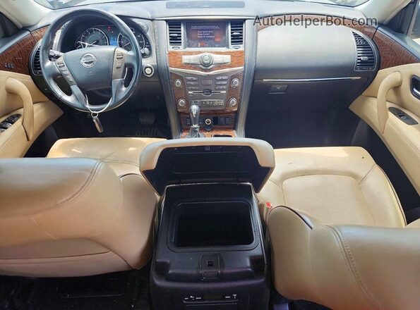 JN8AY2ND7J9057494 2018 NISSAN ARMADA Black Widok zestawu wskaźników