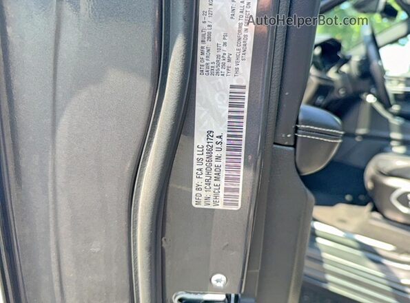 1C4RJHDG6N8621729 2022 JEEP CHEROKEE Серый Вид задней части салона