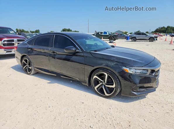 1HGCV1F34NA080279 2022 HONDA ACCORD Black წინა ხედი