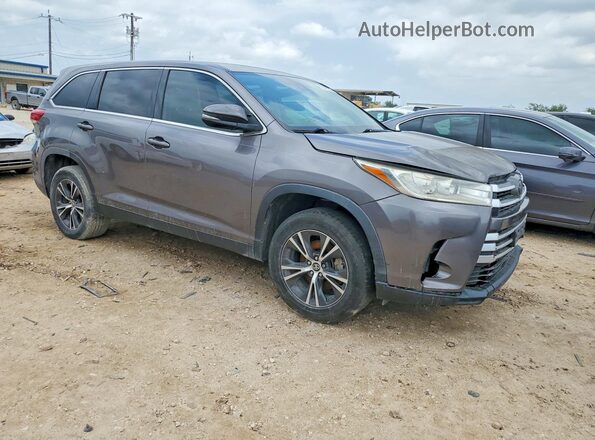 5TDZZRFH0KS289766 2019 TOYOTA HIGHLANDER Gray Вид спереду