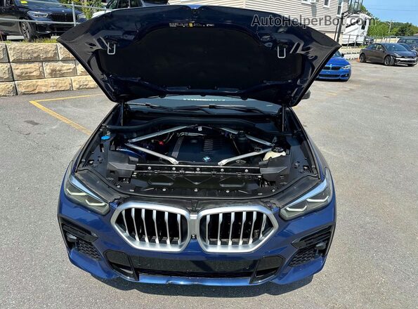 5UXCY6C08N9L59277 2022 BMW X6 Black Rear view