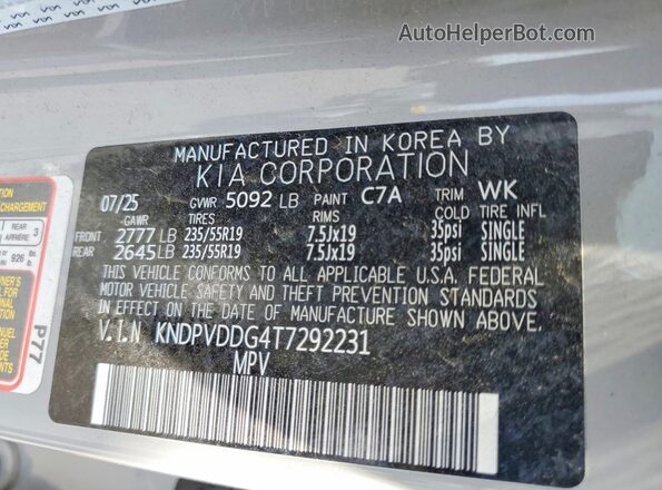 KNDPVDDG4T7292231 2026 KIA SPORTAGE Gray Vista interior de 360 grados