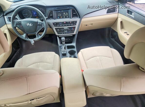 5NPE24AF9HH480712 2017 HYUNDAI SONATA White Widok zestawu wskaźników
