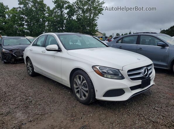 55SWF4KB9GU174304 2016 MERCEDES-BENZ C White Widok z przodu