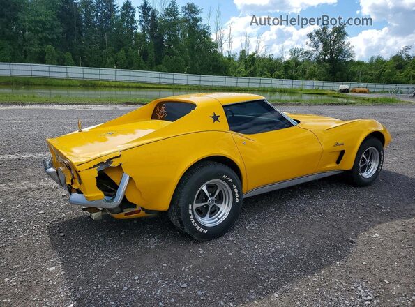 1Z37J3S413935 1973 CHEVROLET CORVETTE Yellow Trasero derecho