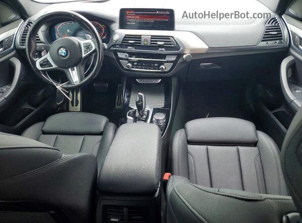 5UXTY3C06M9G20129 2021 BMW X3 Black Instrument cluster view