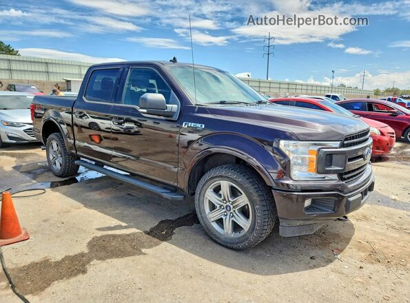 1FTEW1E47KKC87169 2019 FORD F150 Maroon Widok z przodu
