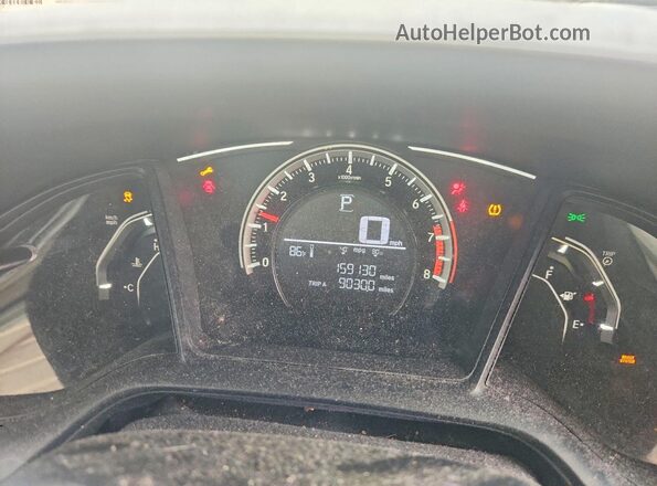 2HGFC2F59JH536170 2018 HONDA CIVIC Black Widok tylnych siedzeń