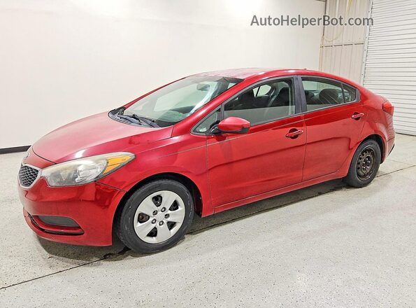 KNAFK4A64G5562377 2016 KIA FORTE Red Հետևի ձախ
