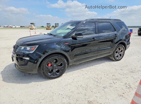 1FM5K8GT2JGB31479 2018 FORD EXPLORER Black უკანა მარცხენა