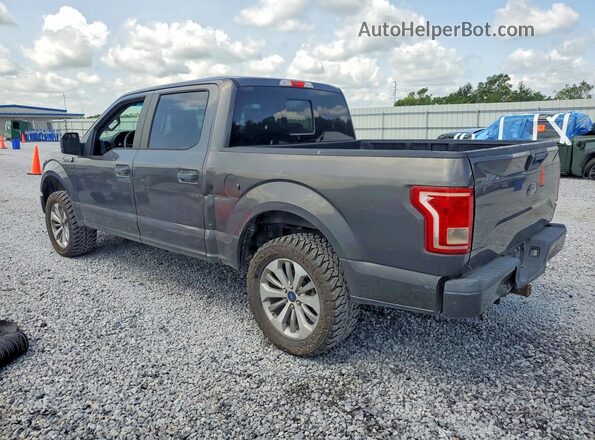1FTEW1EP6HKE44077 2017 FORD F150 Gray Trasero derecho