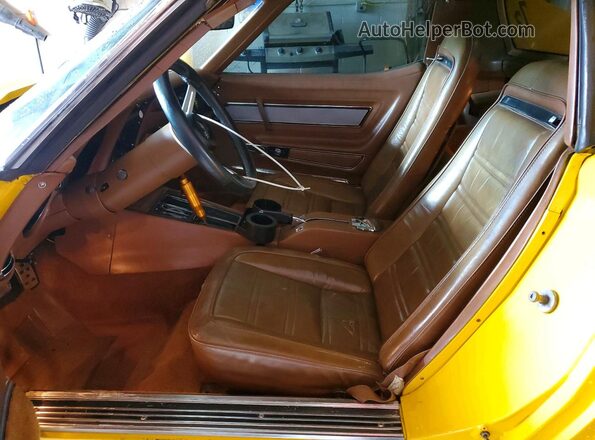 1Z37J3S413935 1973 CHEVROLET CORVETTE Yellow Vista interior delantera
