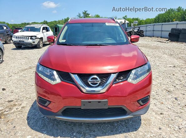JN8AT2MV8GW142380 2016 NISSAN ROGUE Red Rear view