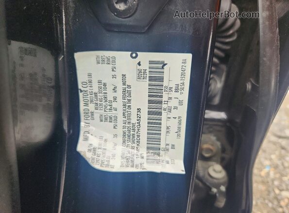 1FM5K8D87HGA52738 2017 FORD EXPLORER Black Панорамний вид салону 360°