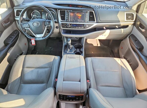 5TDYZRFH6KS325150 2019 TOYOTA HIGHLANDER Gray Vista del cuadro de instrumentos