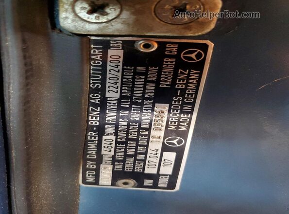 10704412035861 1977 MERCEDES-BENZ 450 Blue Vista interior de 360 grados