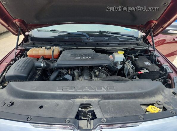 1C6RREFM6LN251043 2020 RAM 1500 Burgundy ძრავის განყოფილების ხედი