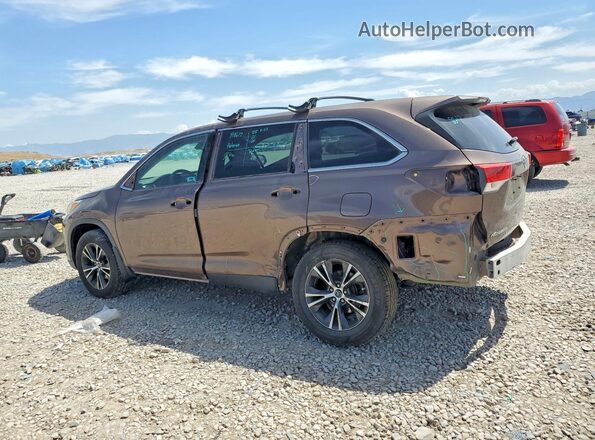 5TDBZRFH8KS982070 2019 TOYOTA HIGHLANDER Brown უკანა მარჯვენა