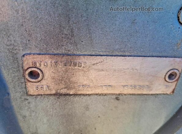 8T01T167983 1968 FORD MUSTANG Бирюзовый Вид наклейки с VIN-кодом
