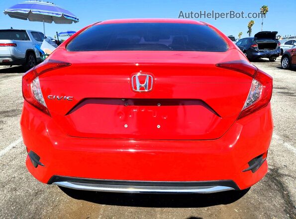 2HGFC2F67LH597478 2020 HONDA CIVIC Red Widok wnętrza z przodu