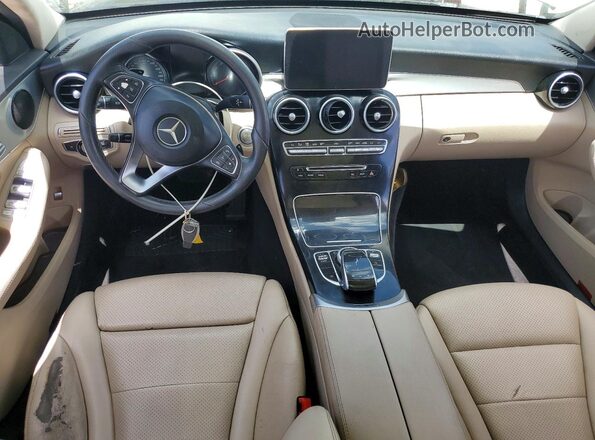 55SWF4JB4GU142720 2016 MERCEDES-BENZ C White Instrument cluster view