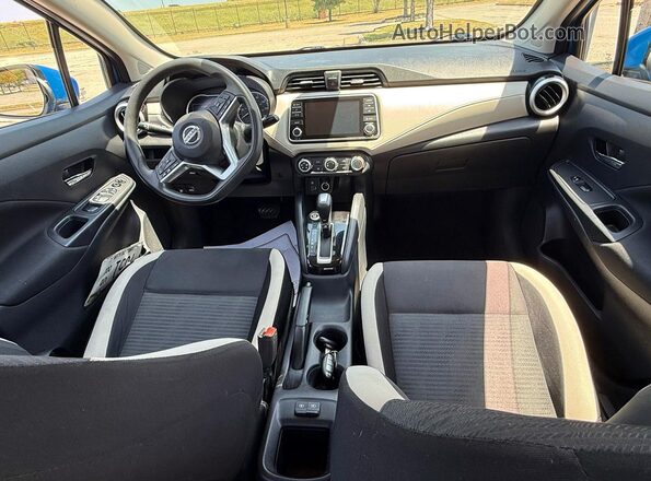3N1CN8EV4ML886692 2021 NISSAN VERSA Blue Widok tylnych siedzeń