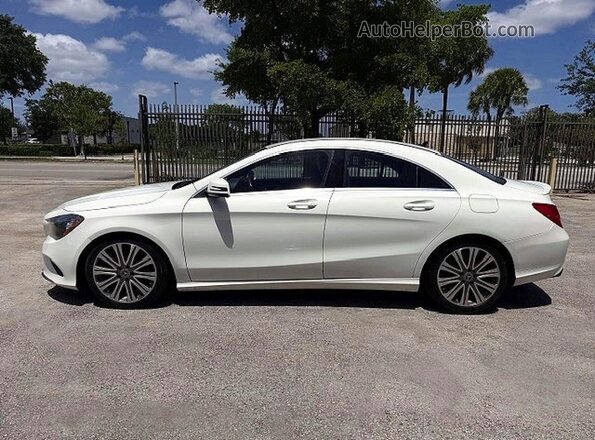 WDDSJ4EB0JN570193 2018 MERCEDES-BENZ CLA-CLASS White Vista de la etiqueta del VIN