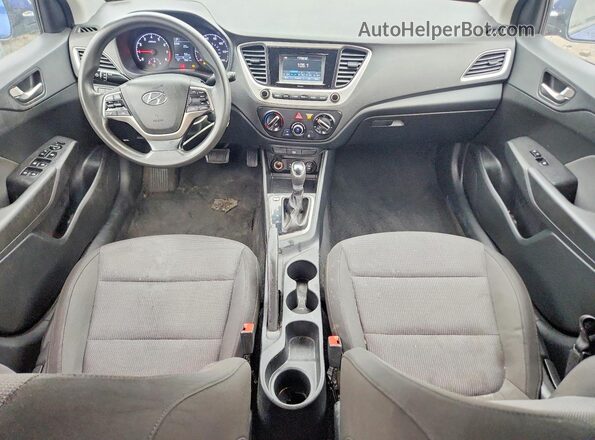 3KPC24A39KE079380 2019 HYUNDAI ACCENT Blue ხელსაწყოთა პანელის ხედი