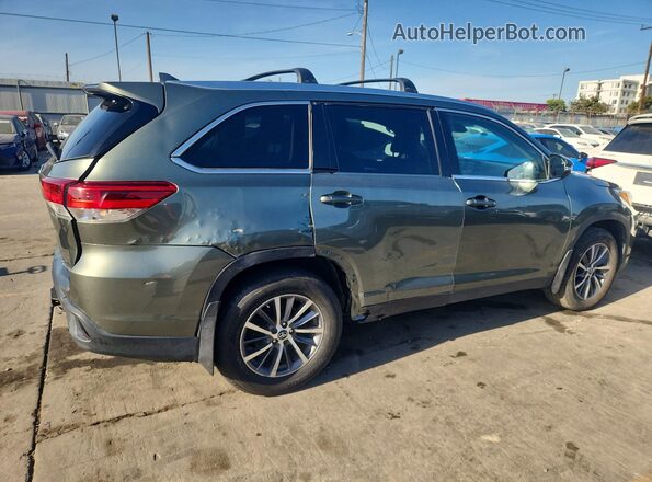 5TDJZRFH3KS940661 2019 TOYOTA HIGHLANDER Зеленый Передняя правая четверть