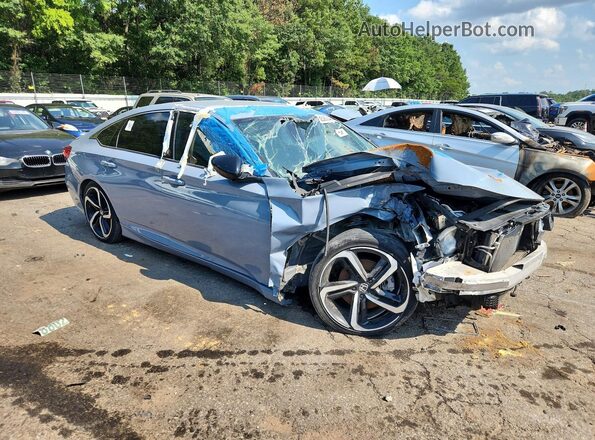 1HGCV1F32NA088185 2022 HONDA ACCORD Синий Вид спереди