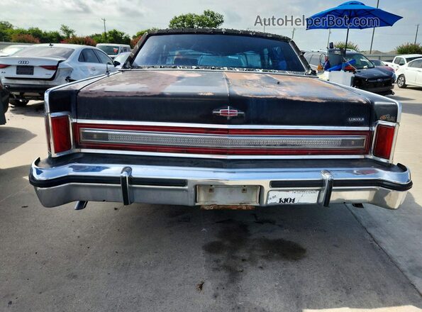 9Y82S678727 1979 LINCOLN CONTINENTA Black Widok z tyłu