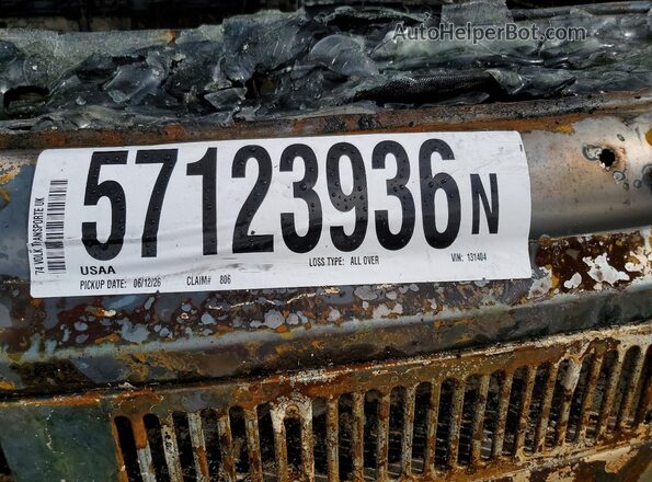 AZ403519 1974 VOLKSWAGEN TRANSPORTE Burn Engine compartment view