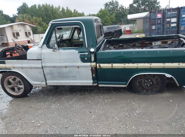 F10GCH54093 1970 FORD F100 Green Вид задньої частини салону