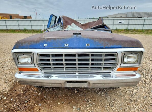 F10GLEF6187 1979 FORD F150 Blue Widok z przodu